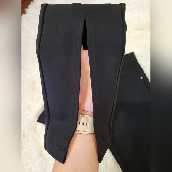 Shinestar Women Black Skinny Dress Pants w/ front slits size XL - Picture 9 of 9